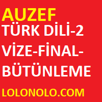 Türk Dili-2 Vize Final Bütünleme