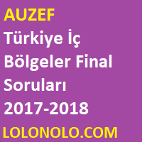 Türkiye İç Bölgeleri Final Soruları 2017-2018